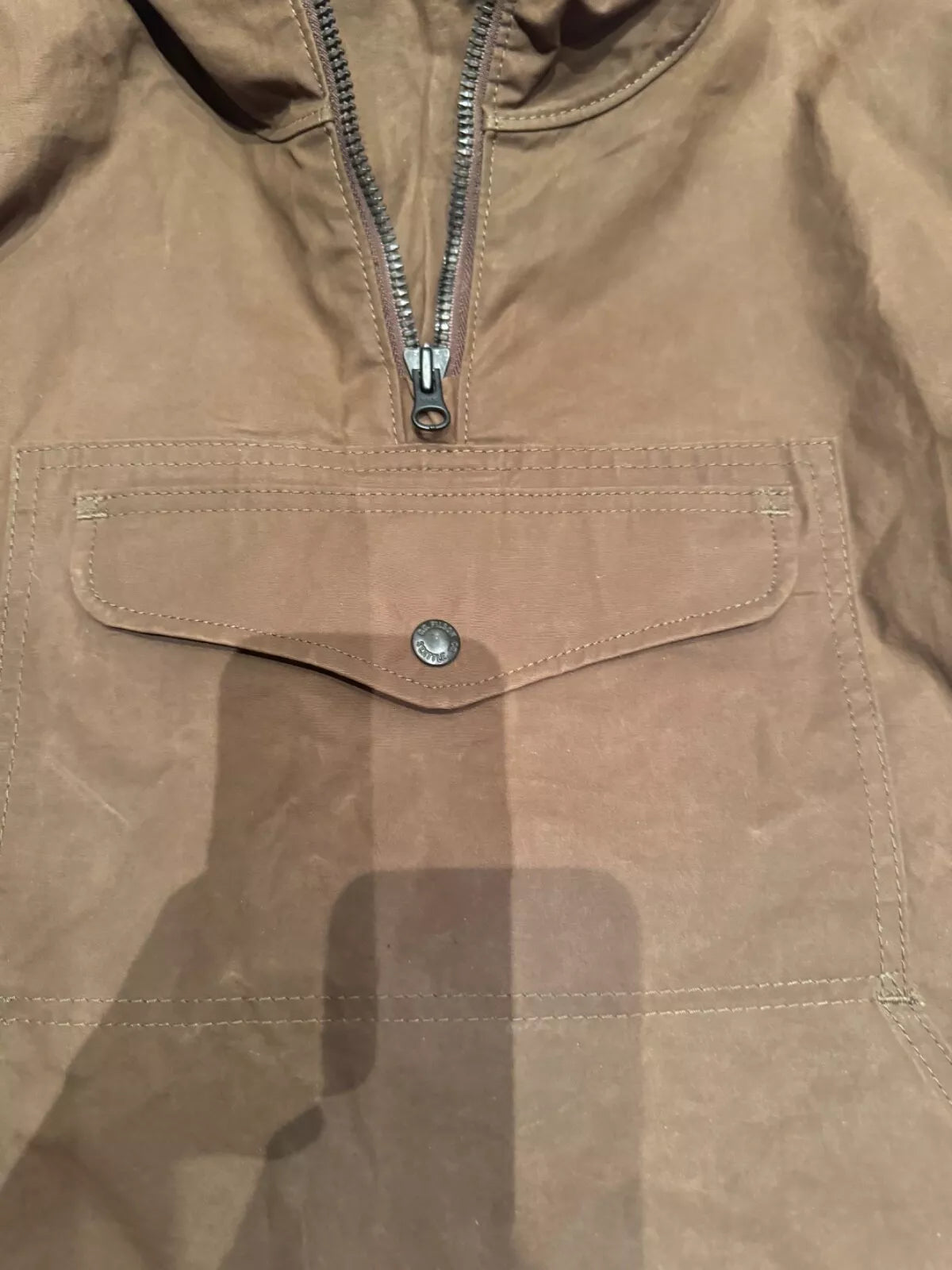 Filson Ranger Anorak 20248770 New Olive Drab Waxed Dark Pullover Size X Small