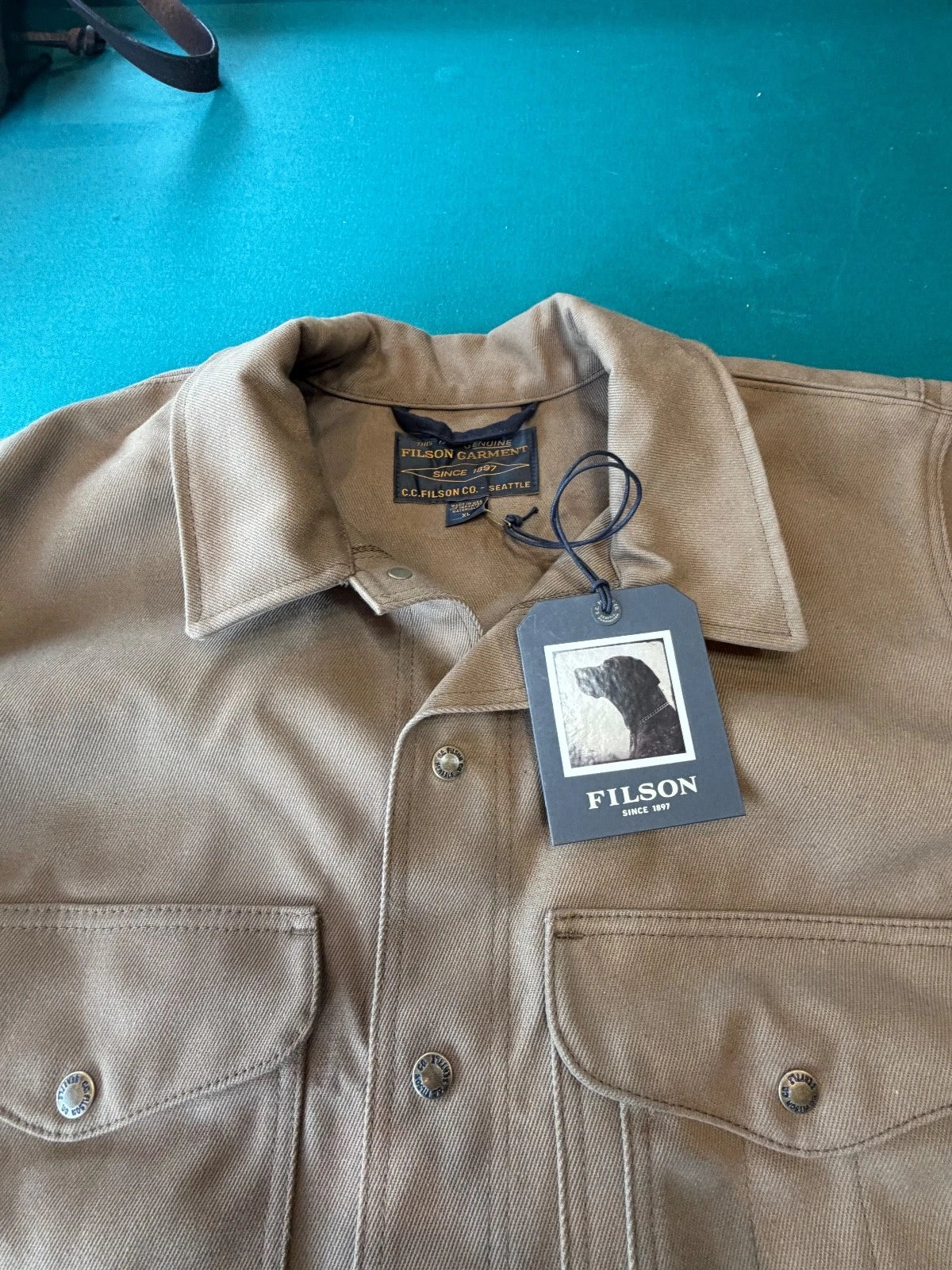 FILSON Rugged Twill Cruiser Heavy Cotton Jacket USA Made XL Sepia New 20264530 (Copy)