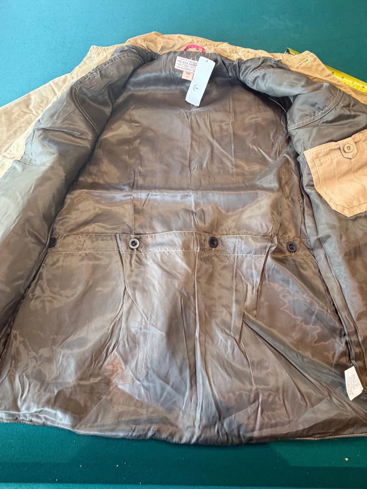 Filson Vintage NWT Light Field Coat Soy Wax Tan Large # 10458 USA Rare