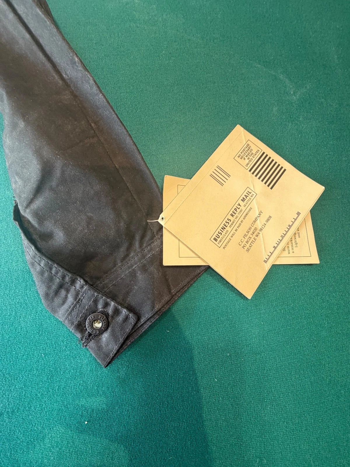 Filson Vintage NWT Short Lined Cruiser Jacket Soy Wax Black Med 10412 USA Rare