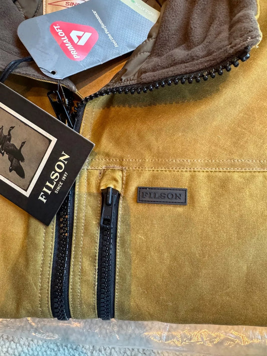 NWT in plastic Filson TIN CLOTH PRIMALOFT® JACKET DARK TAN XL NWT