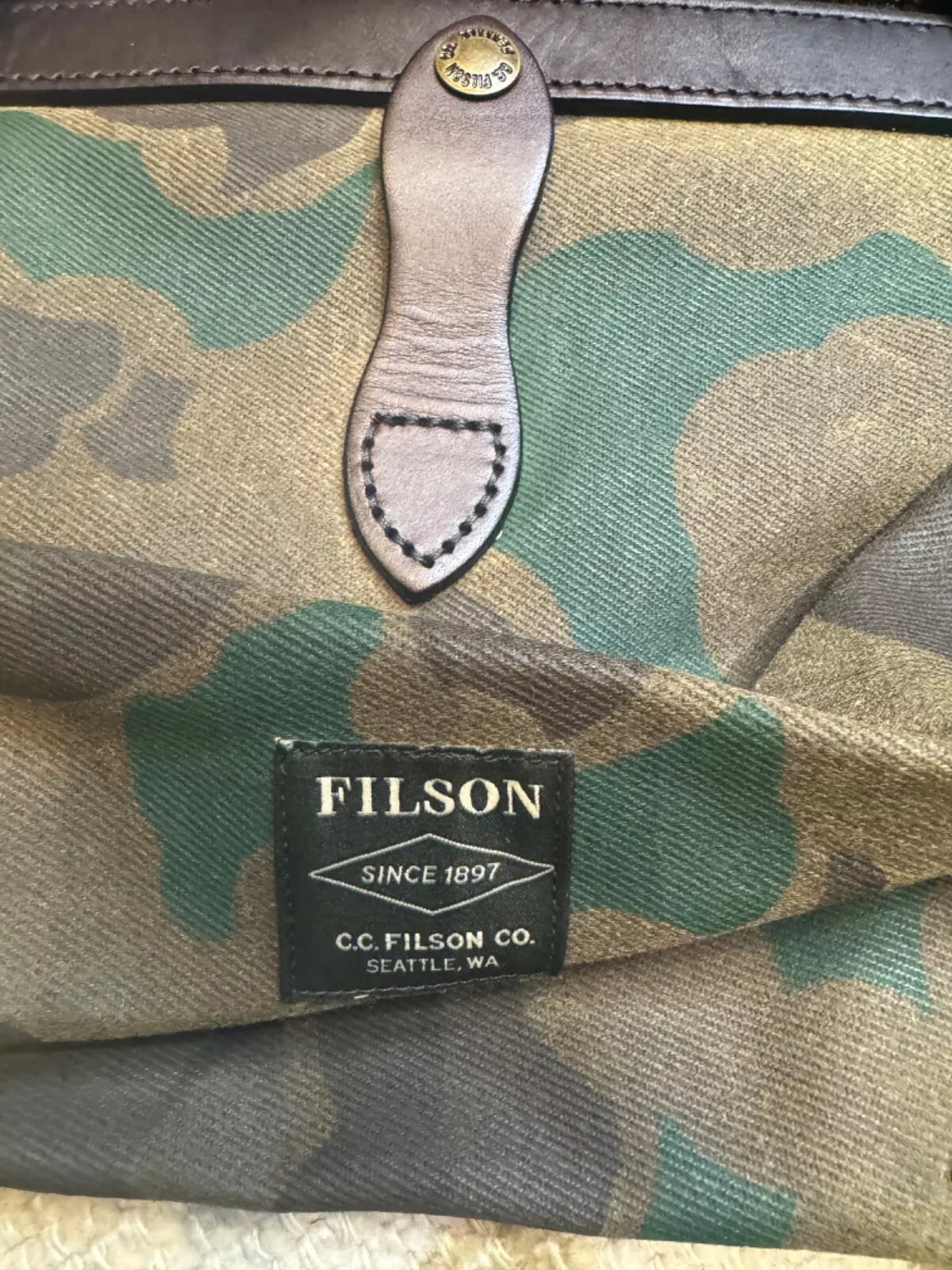 Rare Filson Dark Wax Shrub Duffle Duffel Bag NWT Made in USA -20226934