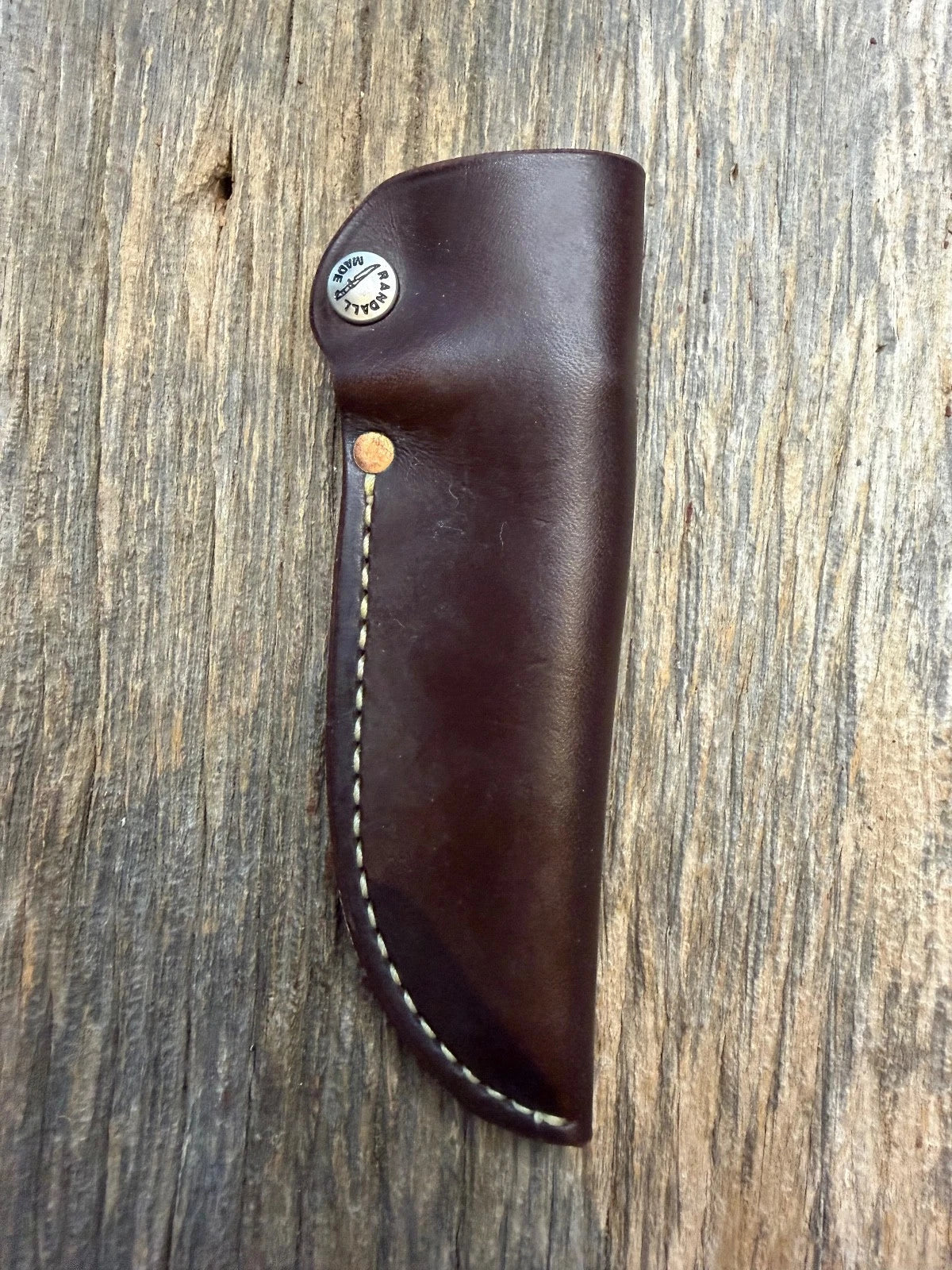 Randall Leather Knife Waxed Sheath Model 23  throat style Randall Snap