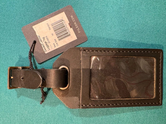 FILSON Dawson Leather LUGGAGE TAG Black Rare New with Tags Original Box 20154379