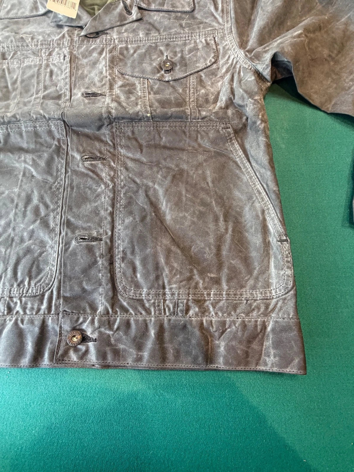 Filson Vintage NWT Short Lined Cruiser Jacket Soy Wax Black Gr # 10412 USA Rare Small