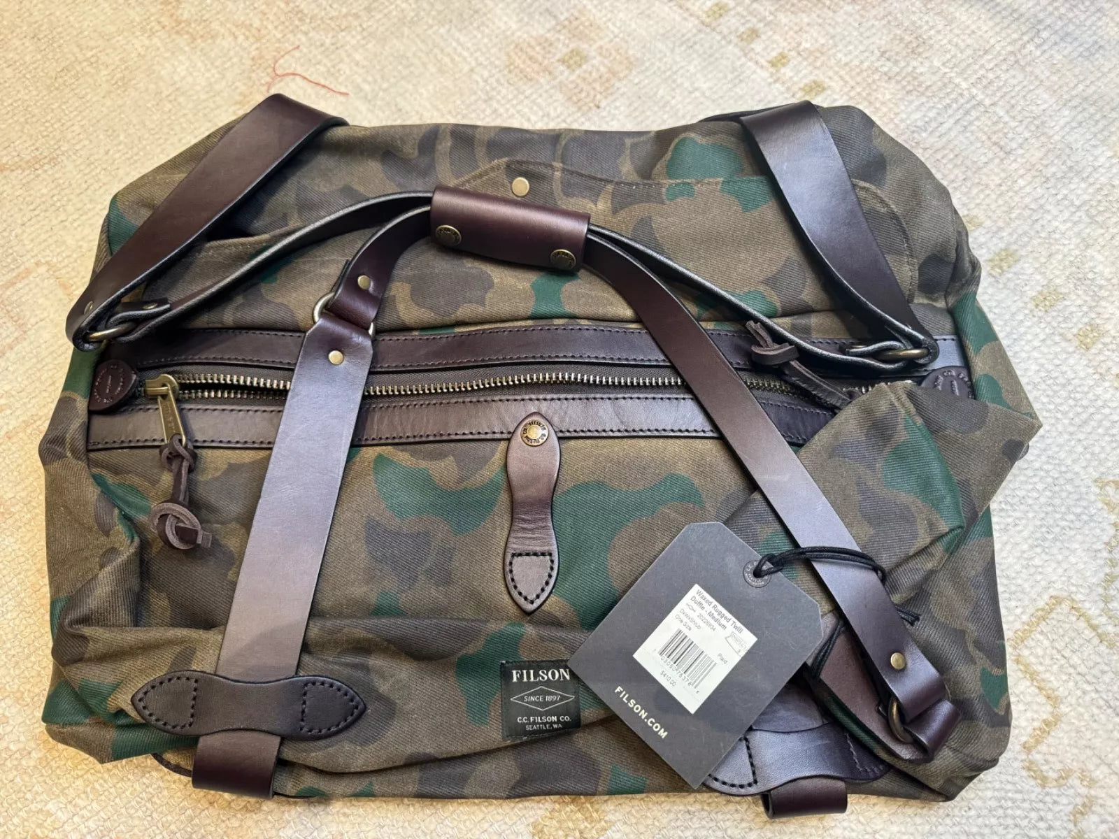 Rare Filson Dark Wax Shrub Duffle Duffel Bag NWT Made in USA -20226934