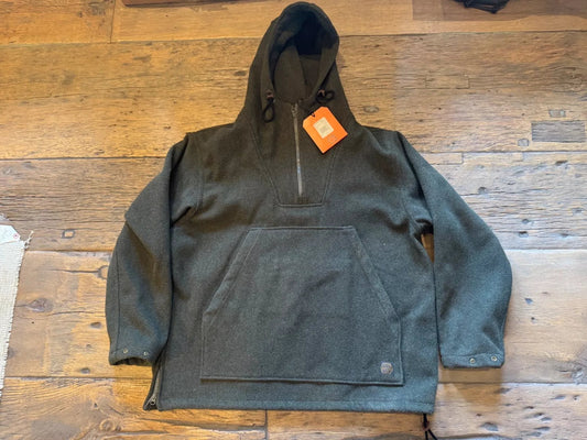 Rare Filson Mackinaw Wool Anorak XL 20263386 MADE IN USA Forest Green Hoodie