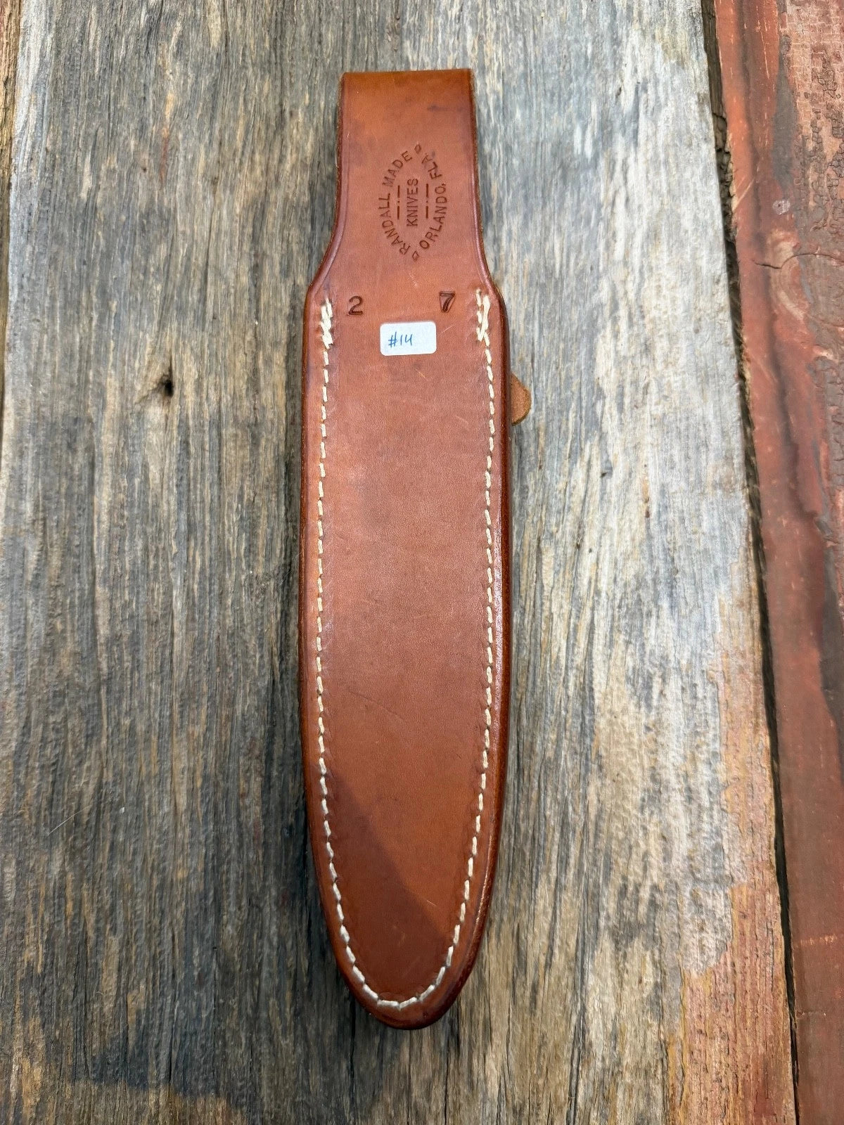 Vintage Randall Leather Knife Sheath Model 2-7 Pre 90’s Johnson era tuff find