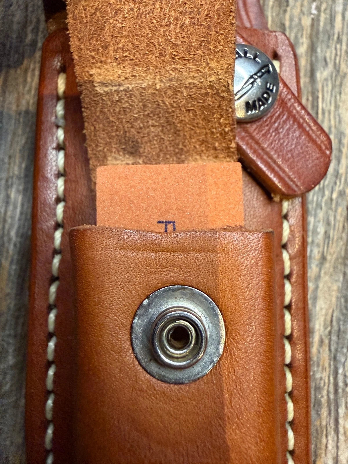 Randall Leather Knife Sheath Model Combat Companion with stone Randall Snap