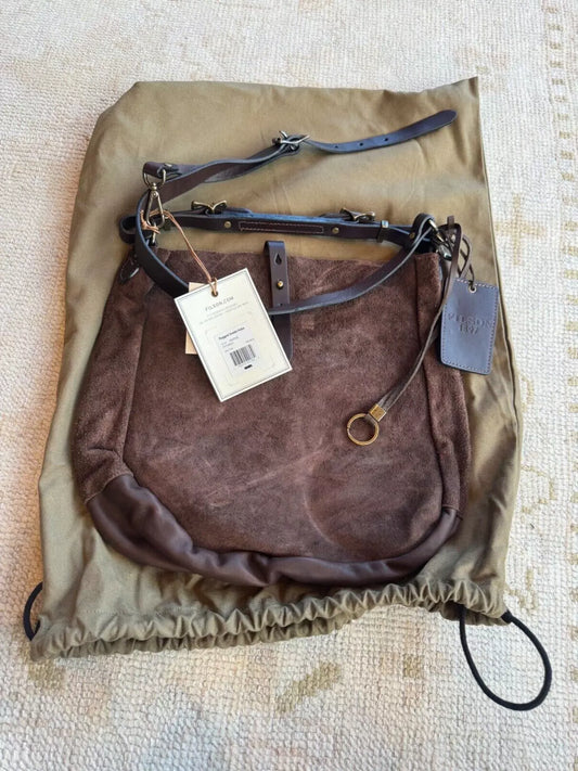 FILSON RUGGED SUEDE HOBO DARK TOBACCO NWT RARE USA MADE LONG GONE!! -20020580