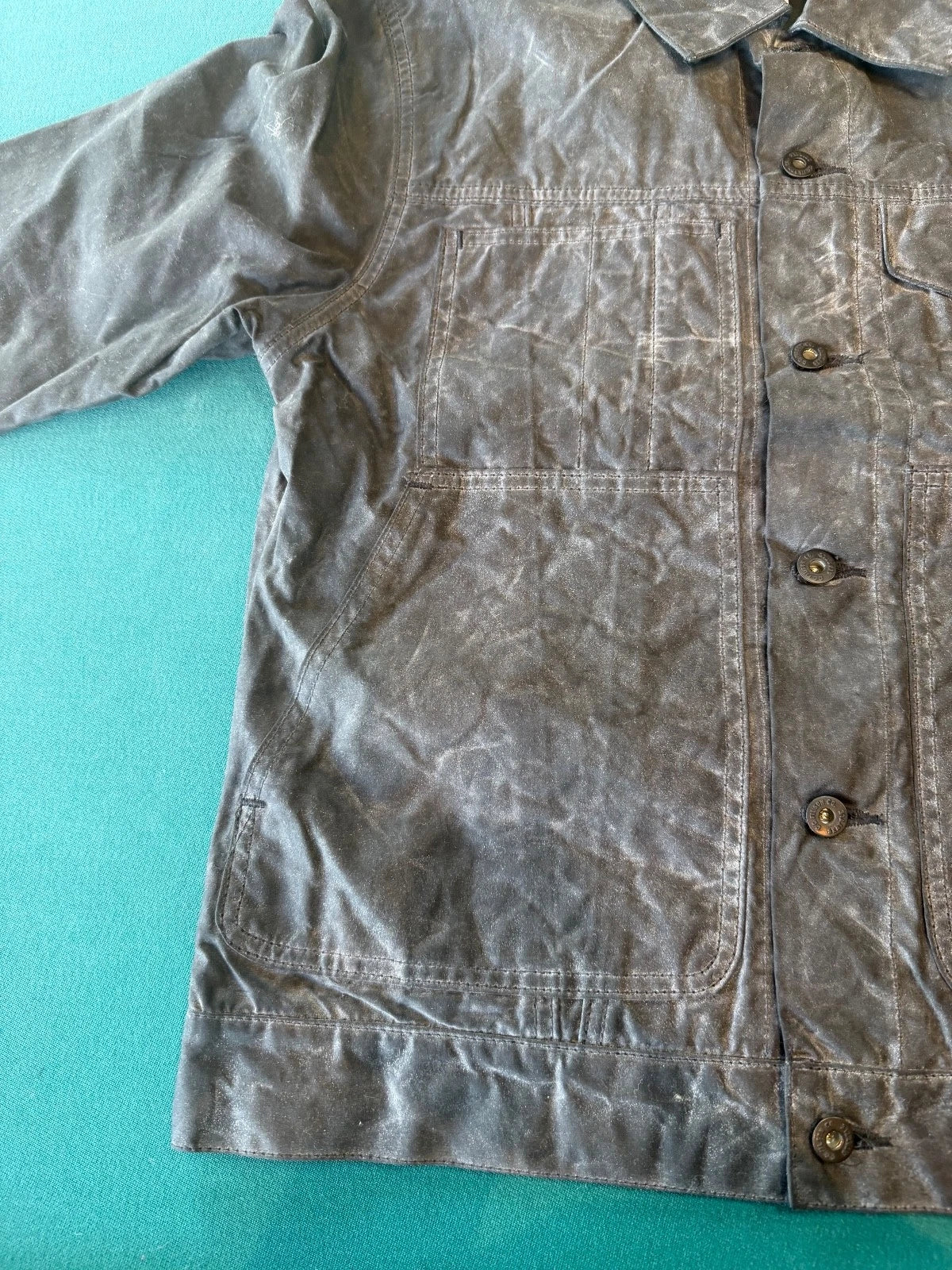 Filson Vintage NWT Short Lined Cruiser Jacket Soy Wax Black Medium 10412 USA Rare