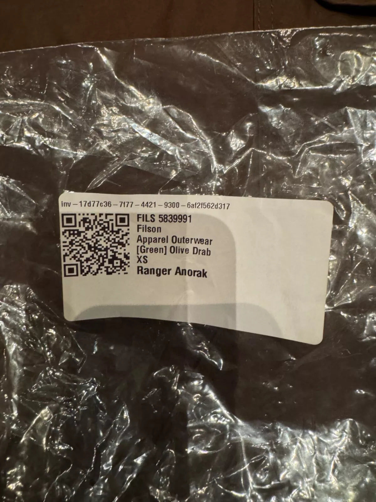 Filson Ranger Anorak 20248770 New Olive Drab Waxed Dark Pullover Size X Small