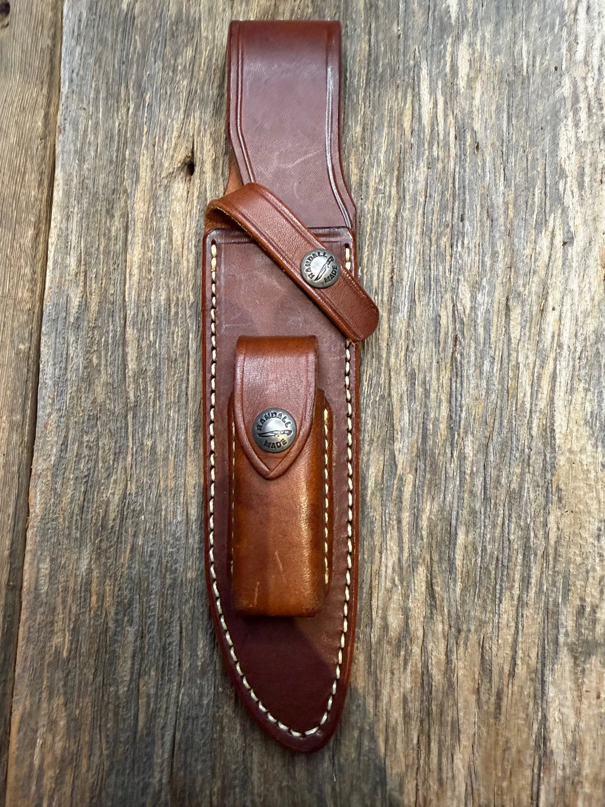 Randall Leather Knife Sheath Model 6 inch (1-6, 2-6) with stone Randall Snap