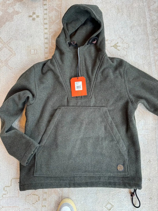 Filson Mackinaw Wool Anorak Medium 20263386 MADE IN USA Forest Green Pullover