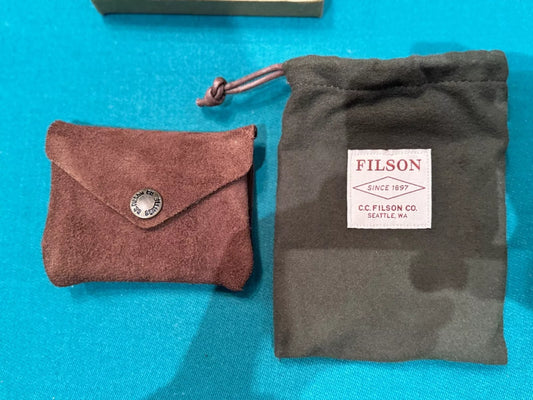 New Filson Rugged Suede Snap Wallet Made in USA # 11070445