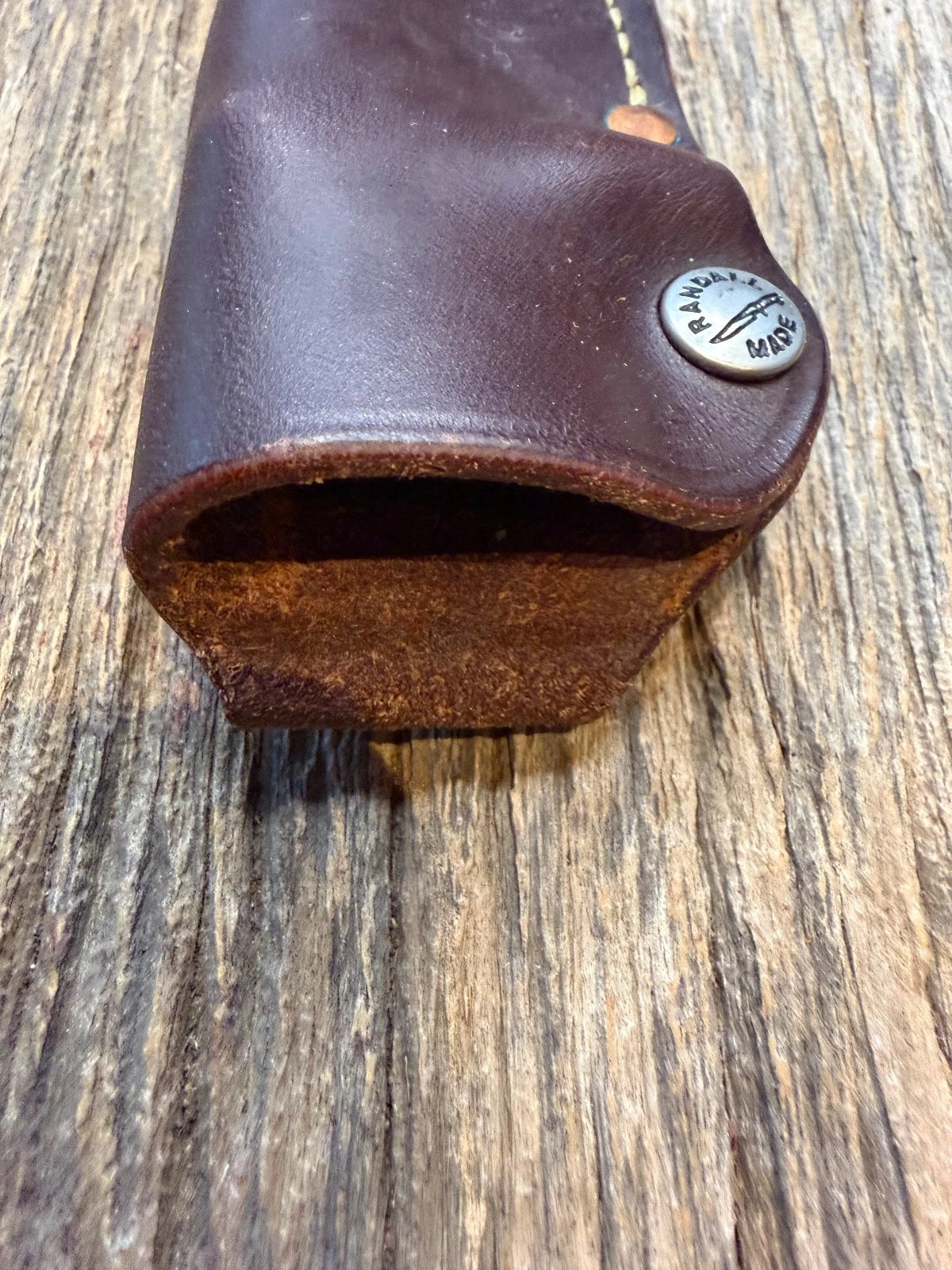 Randall Leather Knife Waxed Sheath Model 23  throat style Randall Snap