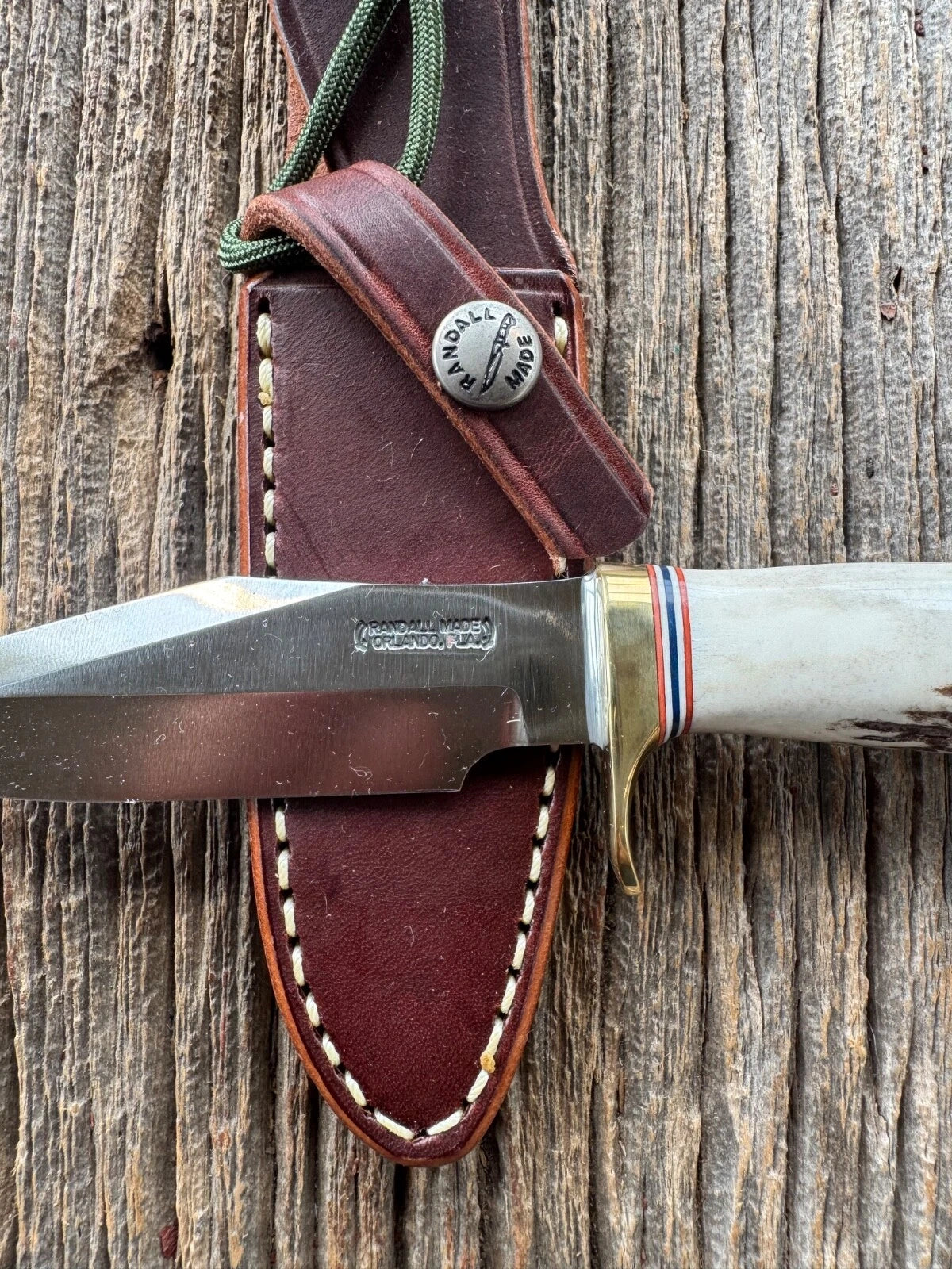 Randall Knife Model 8-4 New Catalog Old Style Trout & Bird Carbon & Stag