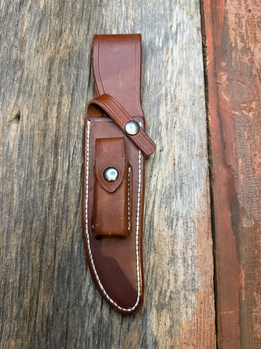Randall Leather Knife Sheath Model 12-6 Linen stitched early Gutcher tuff find
