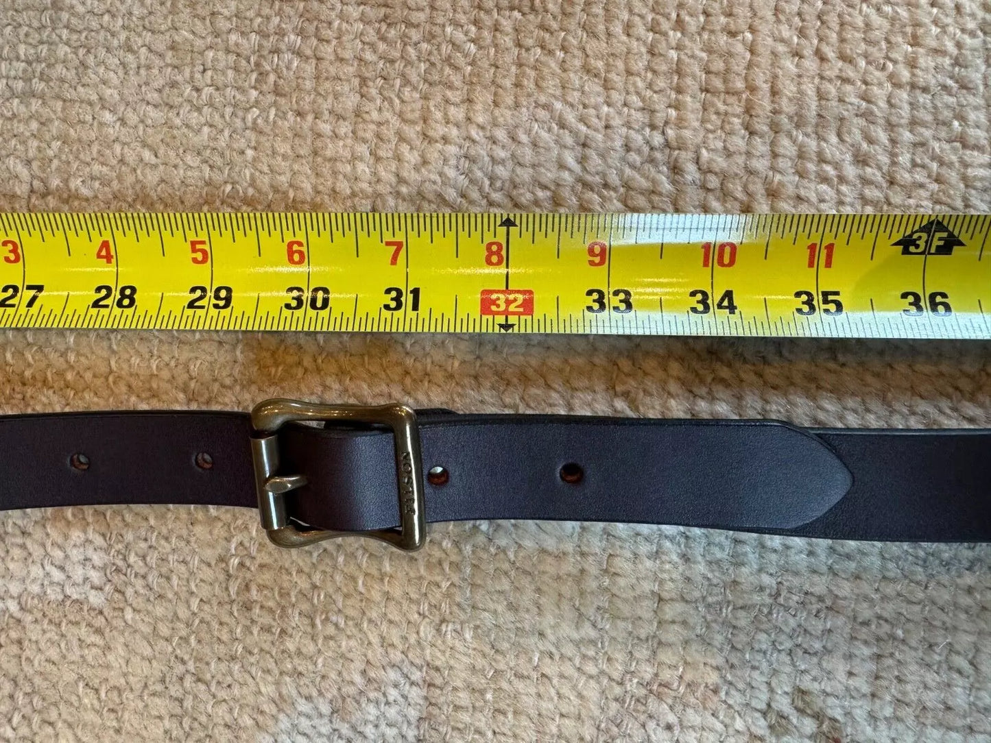 NWT Filson Leather Shoulder Strap USA Brown Bridle Brass Adjustable Small 20049230