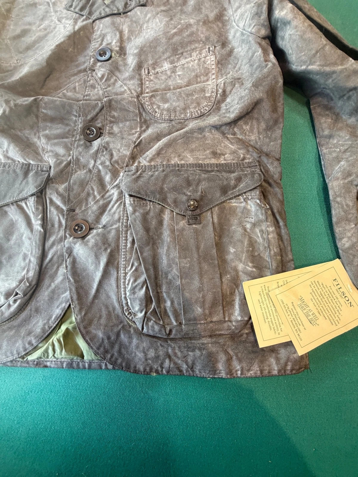 Filson Vintage NWT Guide Work Jacket Soy Wax in Black # 10548 Rare Made in USA