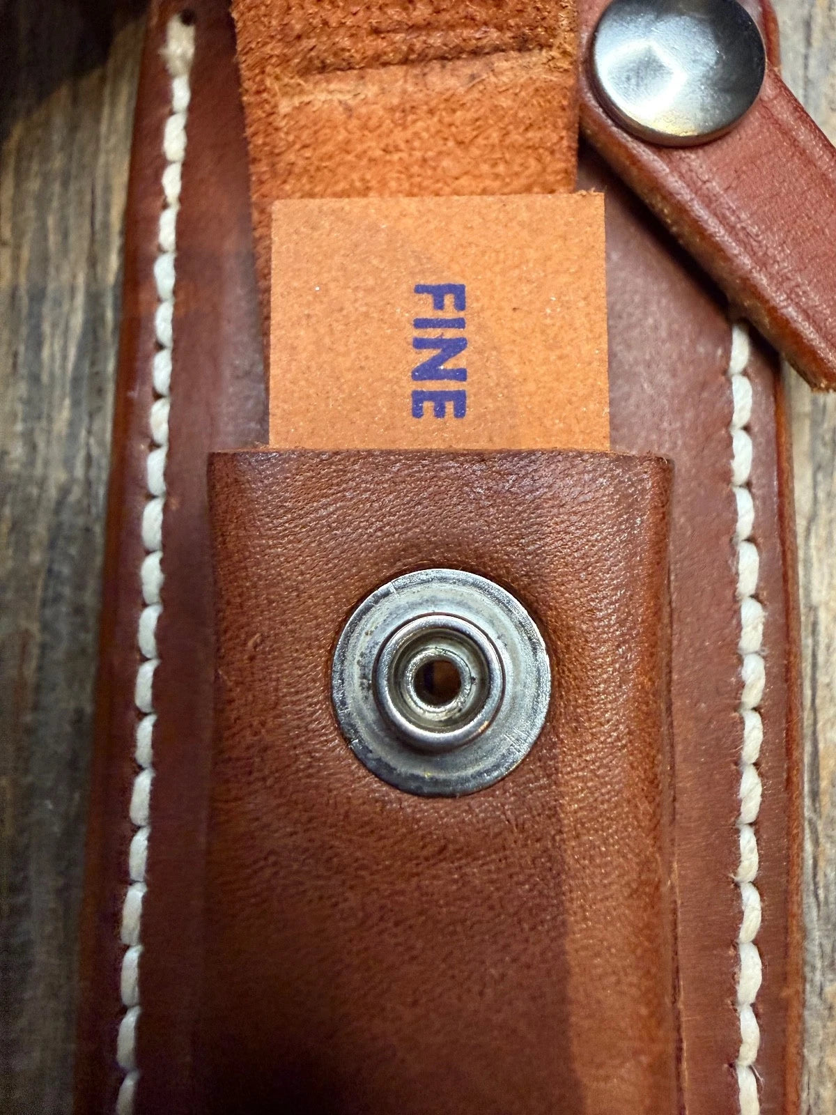 Randall Leather Knife Sheath Model 12-6 Linen stitched early Gutcher tuff find