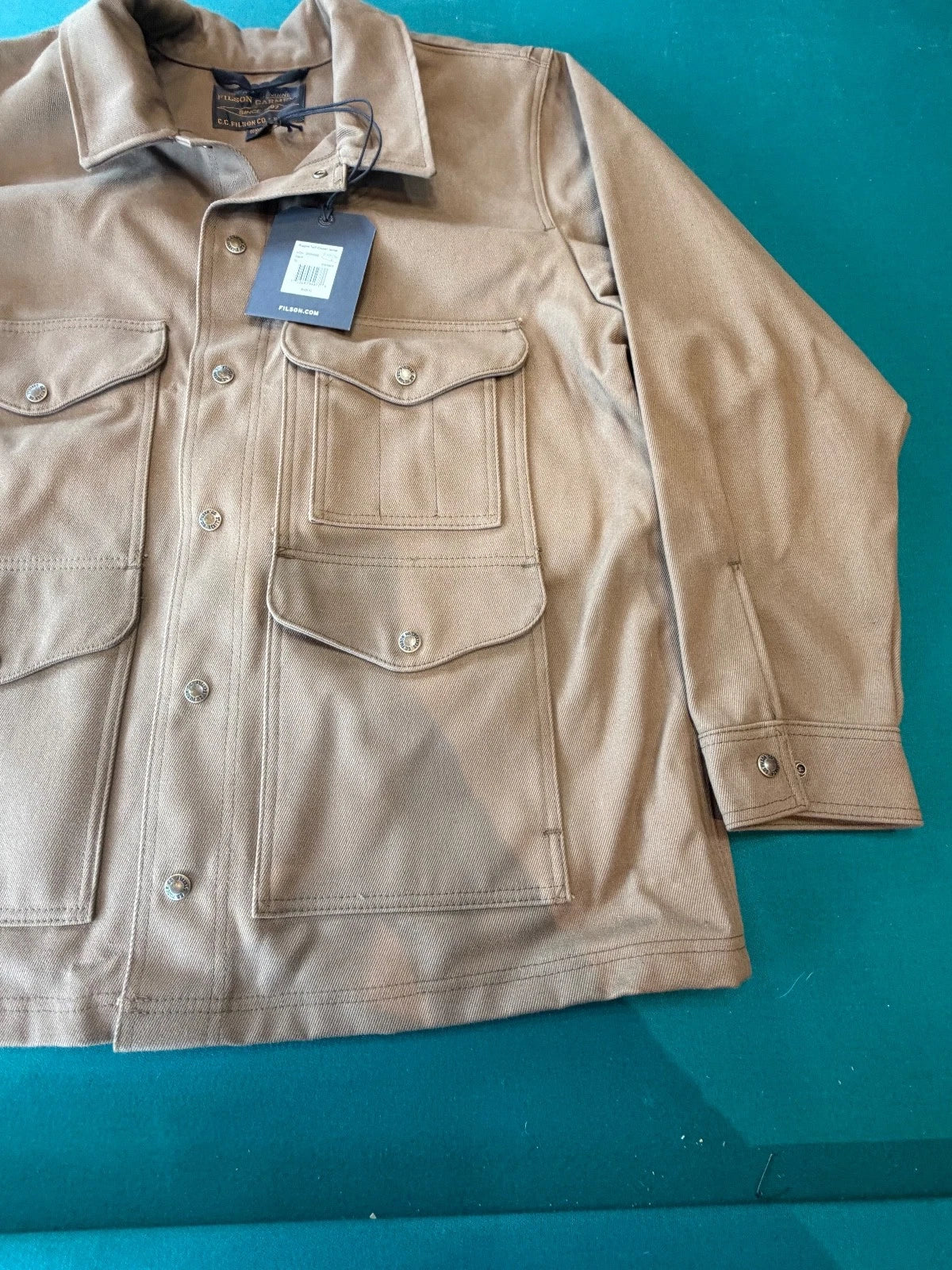 FILSON Rugged Twill Cruiser Heavy Cotton Jacket USA Made XL Sepia New 20264530 (Copy)