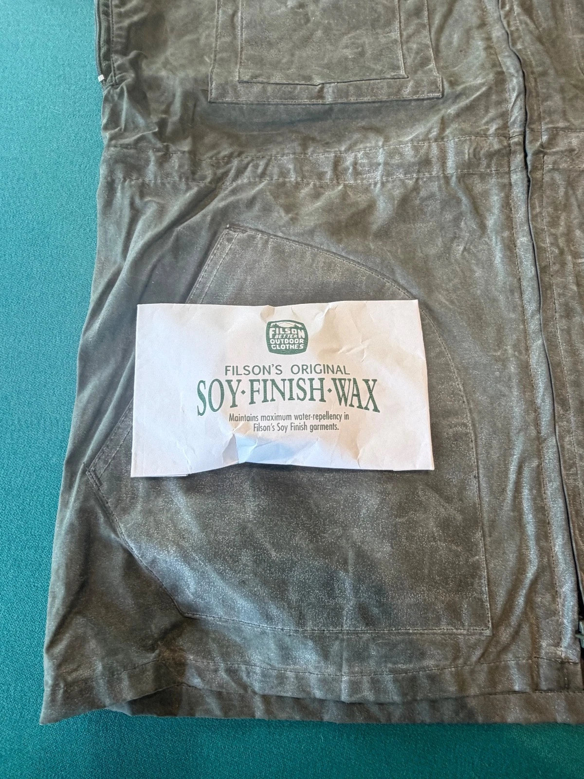 Filson Light Cruiser Soy Wax Jacket Olive L Rare NWT # 10451 USA Made Vintage