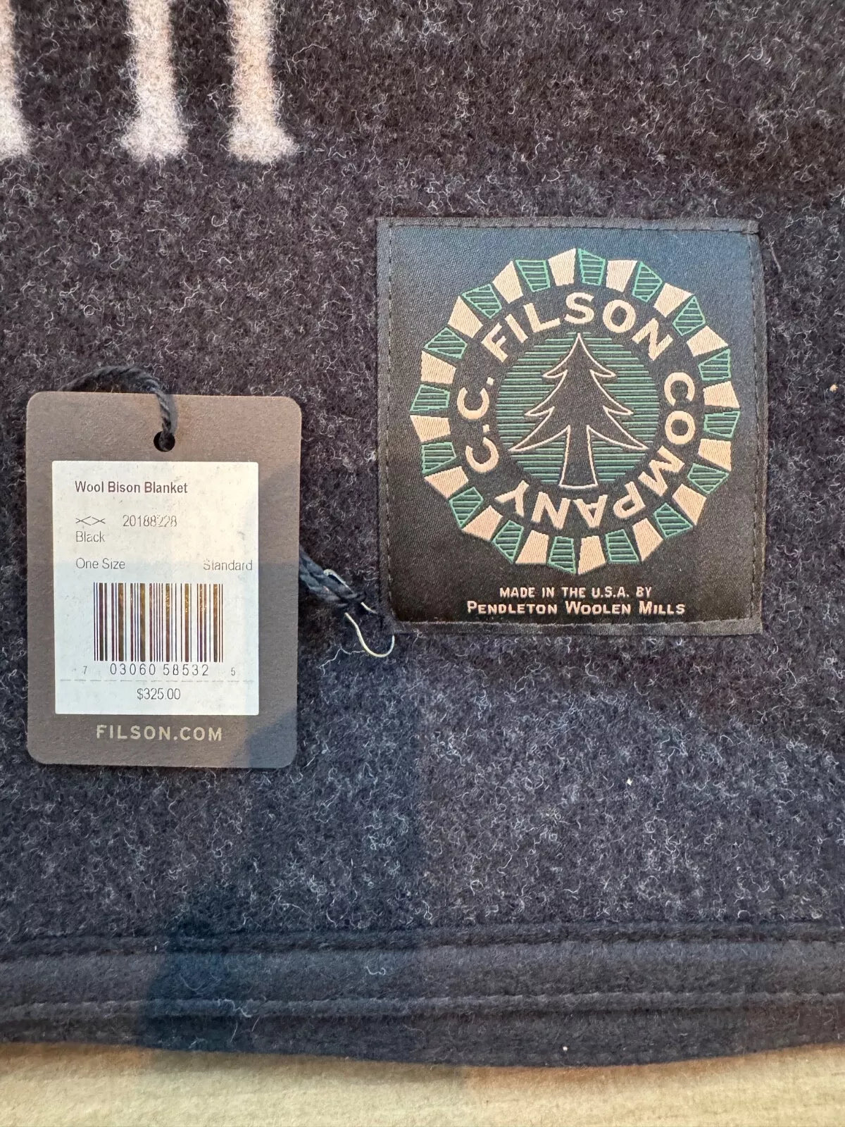 NWT USA MADE Filson Pendleton Wool Bison Blanket in Box 80 by 64 1st # 20188228