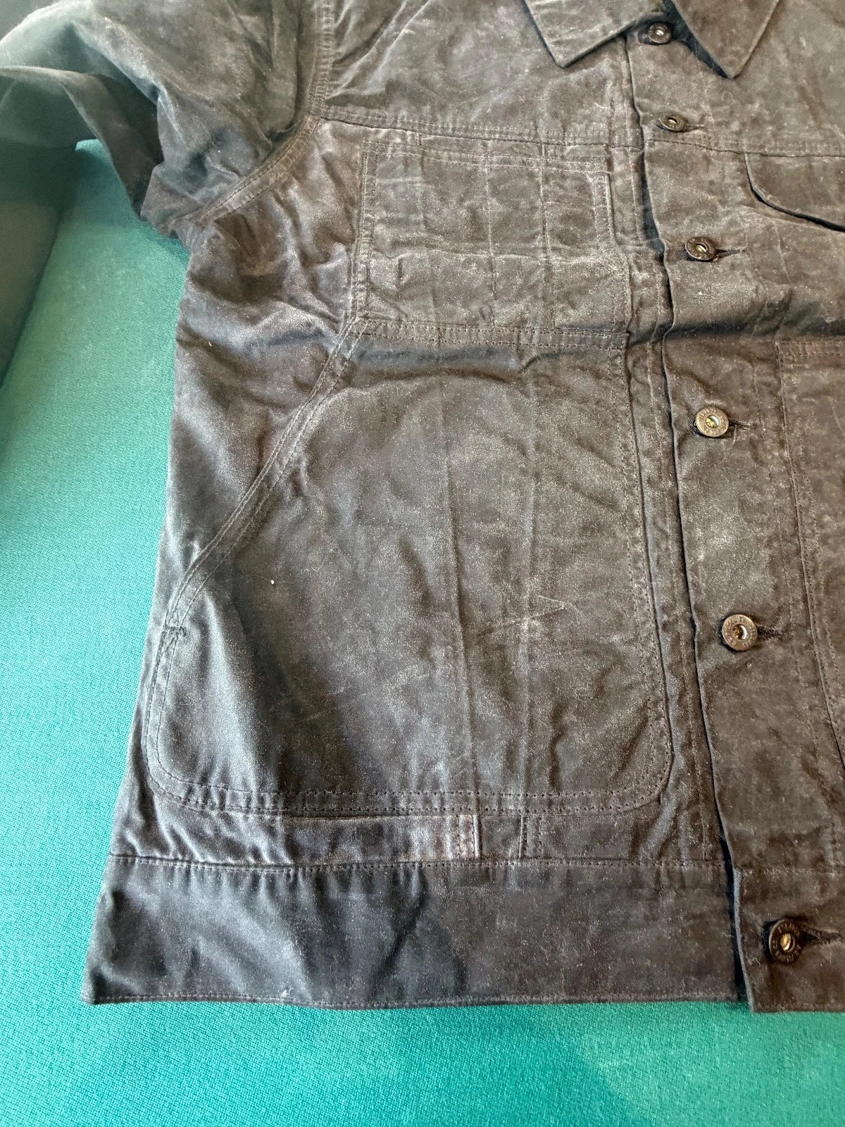 Filson Vintage NWT Short Lined Cruiser Jacket Soy Wax Black Med 10412 USA Rare