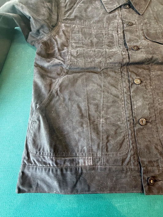 Filson Vintage NWT Short Lined Cruiser Jacket Soy Wax Black Med 10412 USA Rare