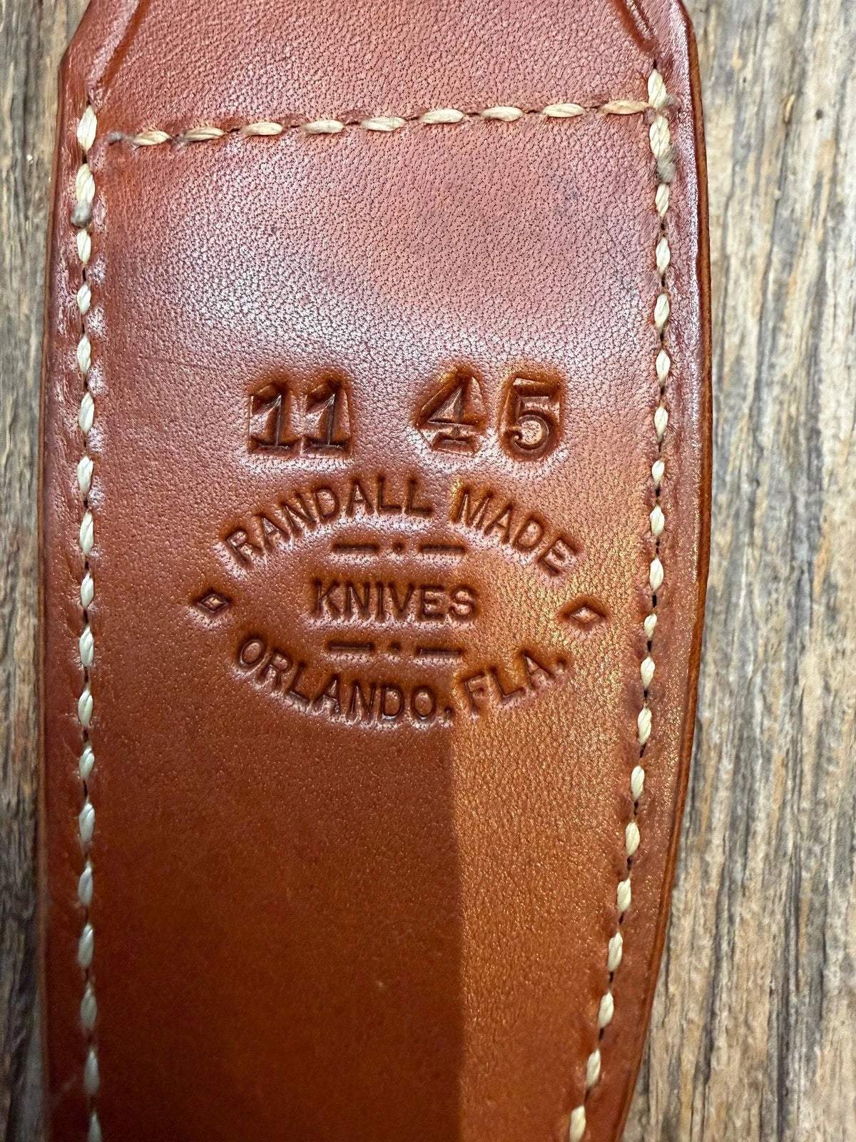 Randall Leather Knife Sheath Model 11-4.5  with Sharpening stone Randall Snap