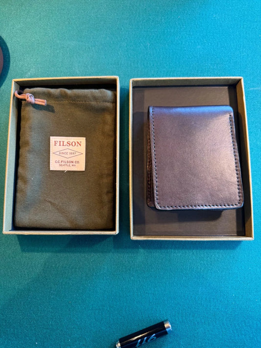 Filson Bi-Fold Wallet MADE IN USA Brown Bridle Leather CC Bi Fold Dark 11070399