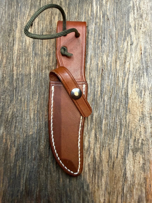 Randall Leather Knife Sheath Model 8-4X  Linen stitched early Gutcher tuff find