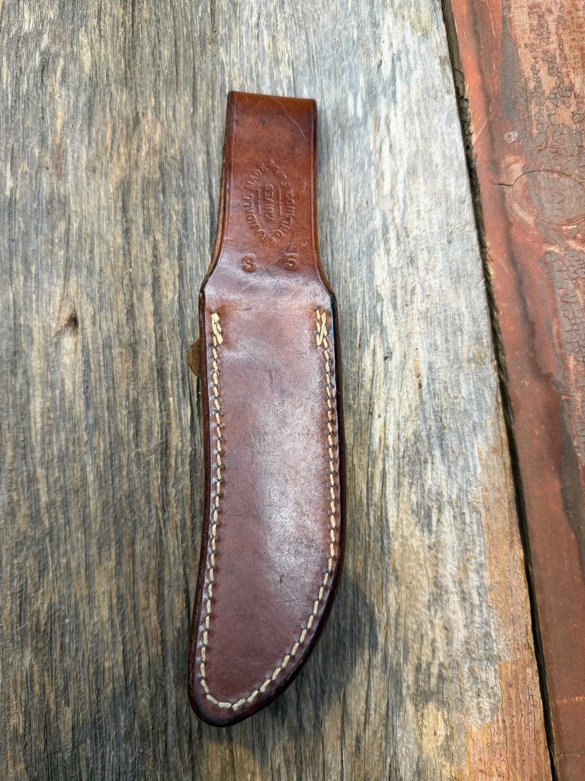 Vintage Randall Leather Knife Sheath Model 3-5 Pre 90’s Johnson era tuff find
