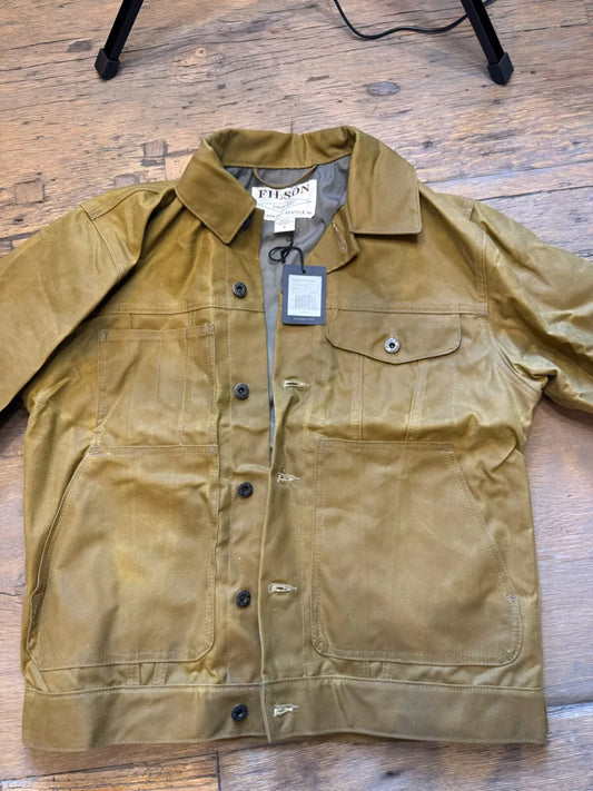 Rare NWT Filson Tin Cloth Short Lined Cruiser Medium USA Made Dark Tan 11010762