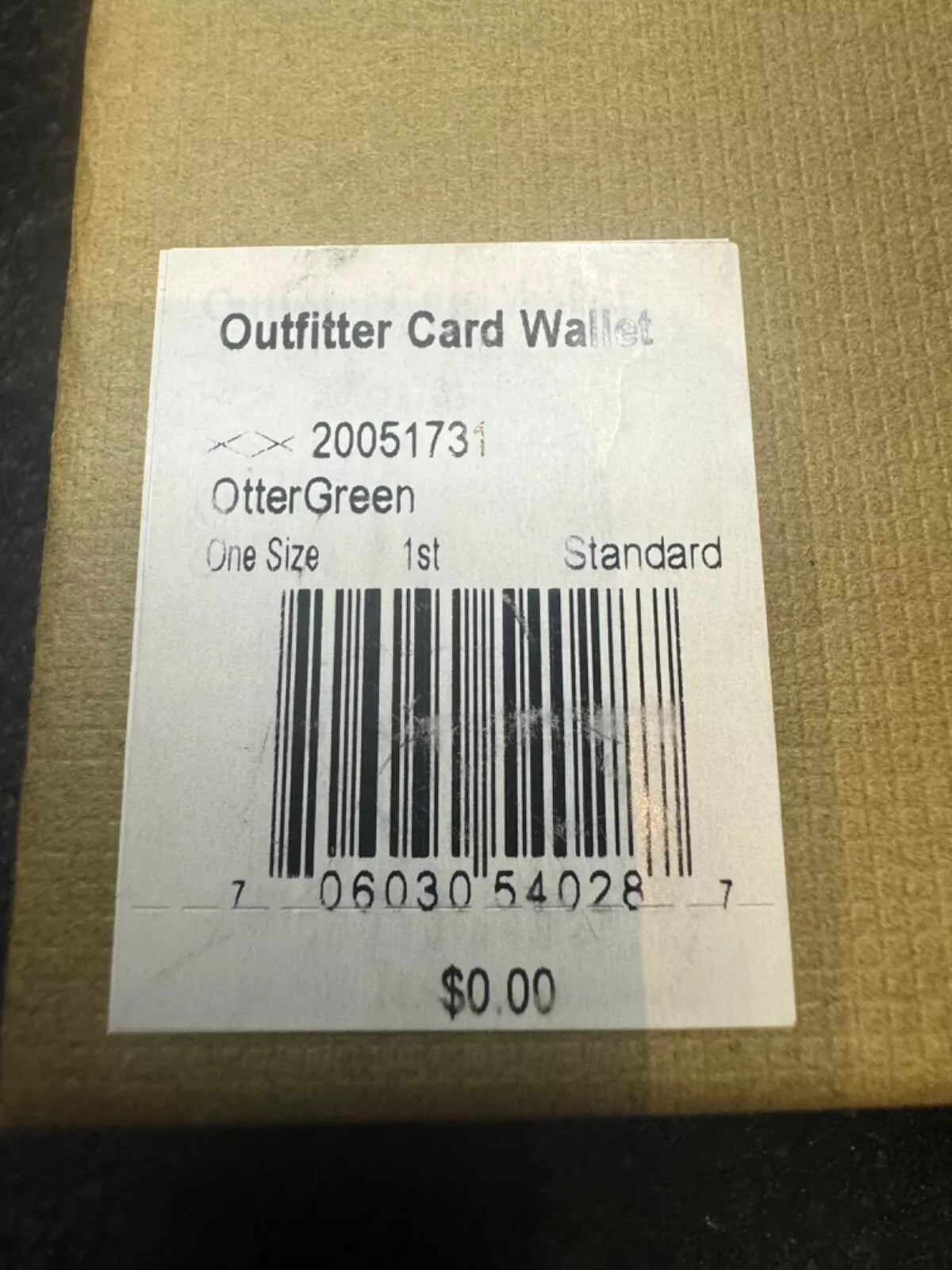 New in Box Filson Outfitter Card Wallet Otter Green Discontinued USA 20051731