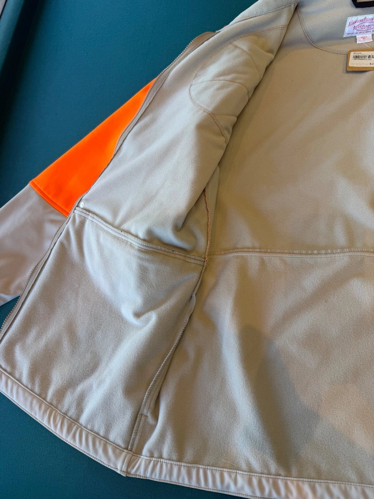 Filson Blaze Orange Mansfield Jacket Polartec Rare and NWT # 10359