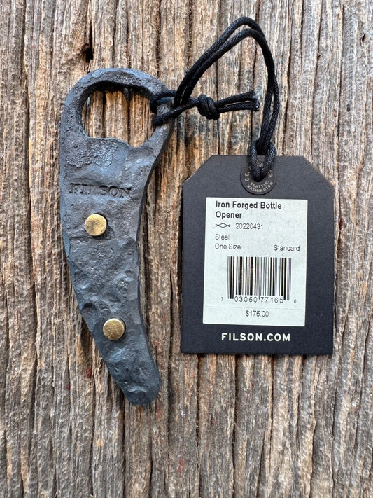 NWT Filson Hand Forged Iron Bottle Opener Made in Texas New and Unused