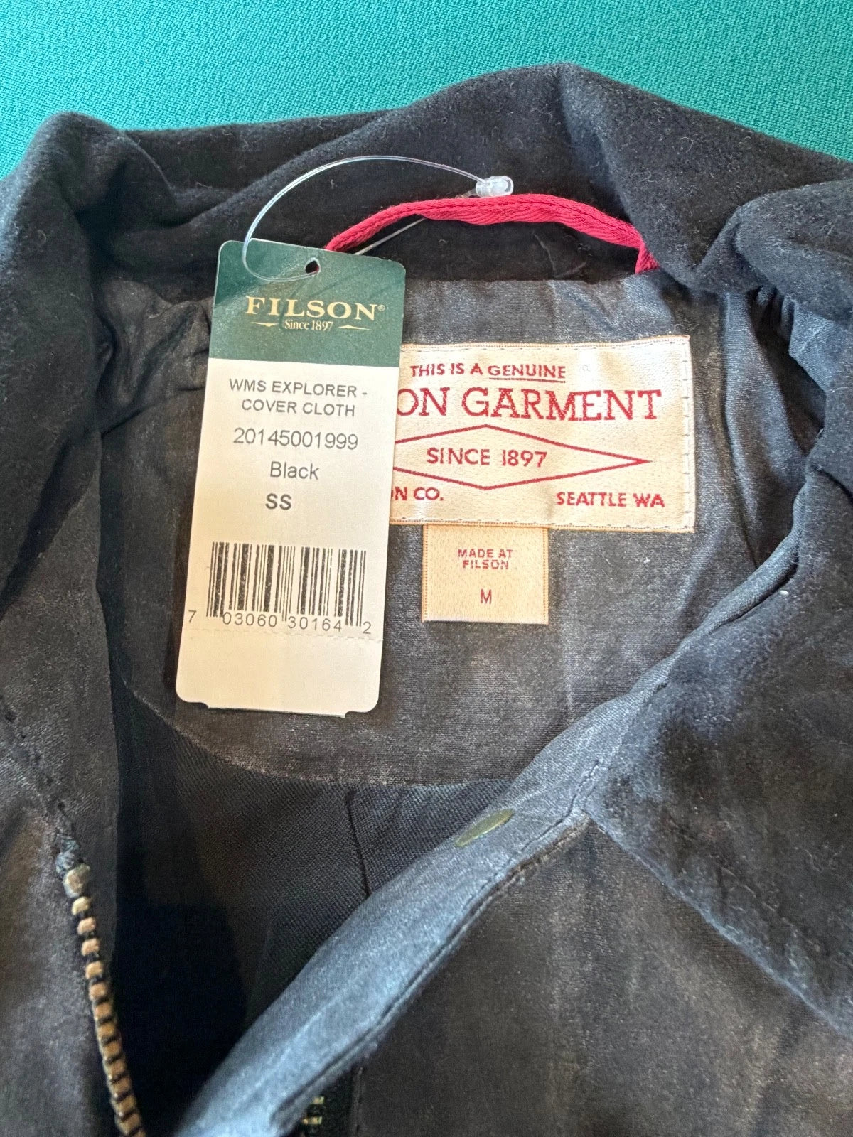 Filson Cover Cloth Explorer Soy Wax Jacket M Rare NWT # 20145 USA Made Vintage