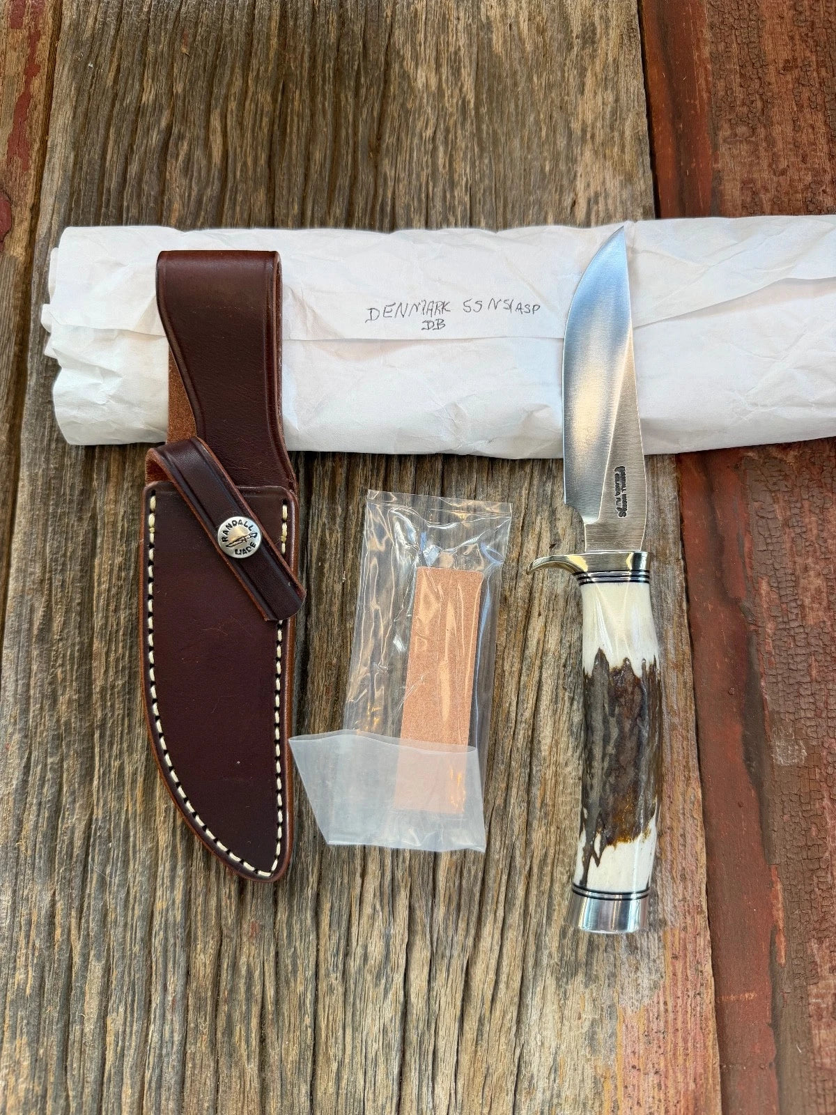 New in Paper Randall Made Knife Model Denmark Special Stainless Nickel Hilt
