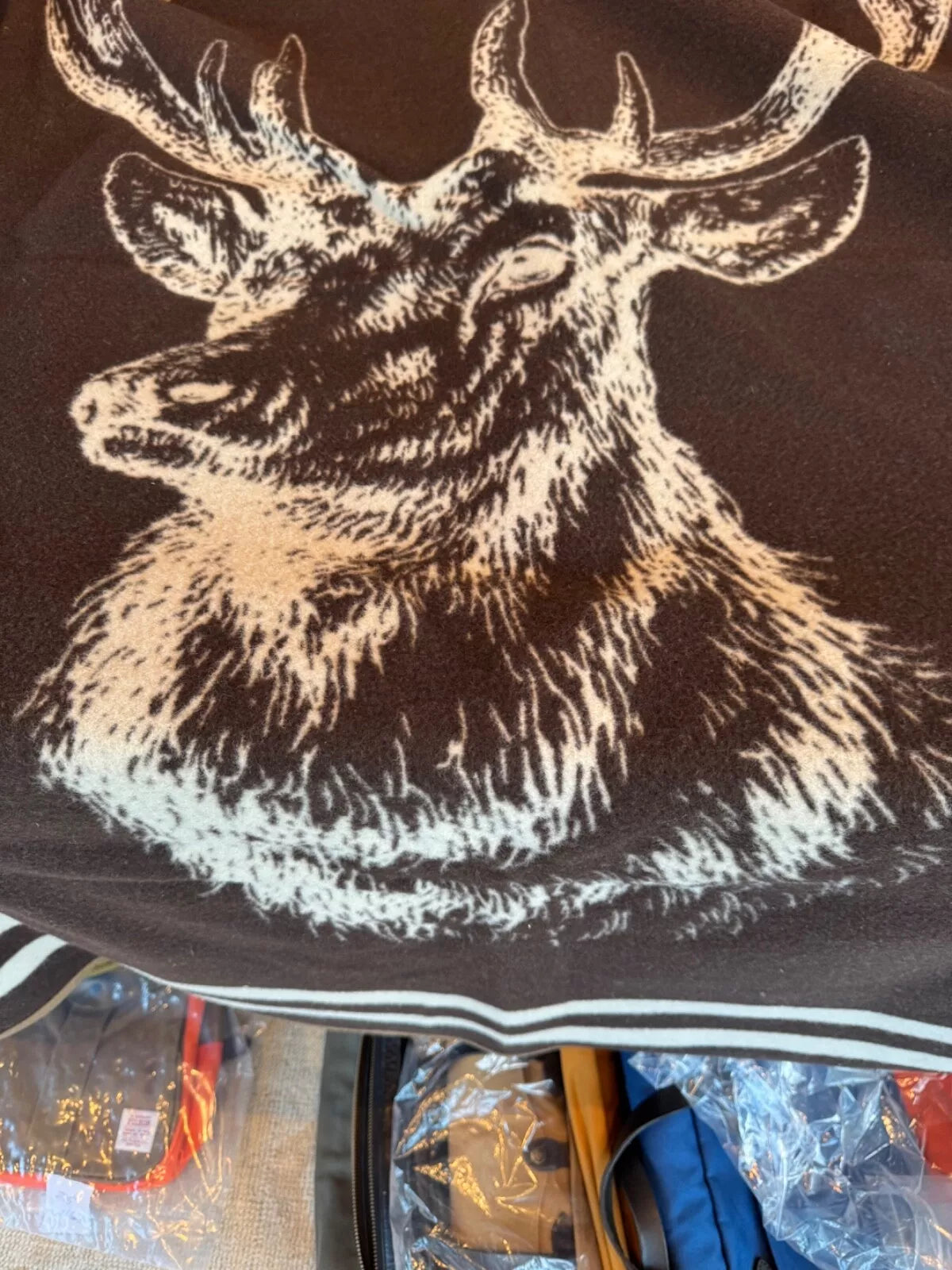 New NWT USA MADE Filson Pendleton 2nd Wool Blanket Stag 80 by 64, 20130378