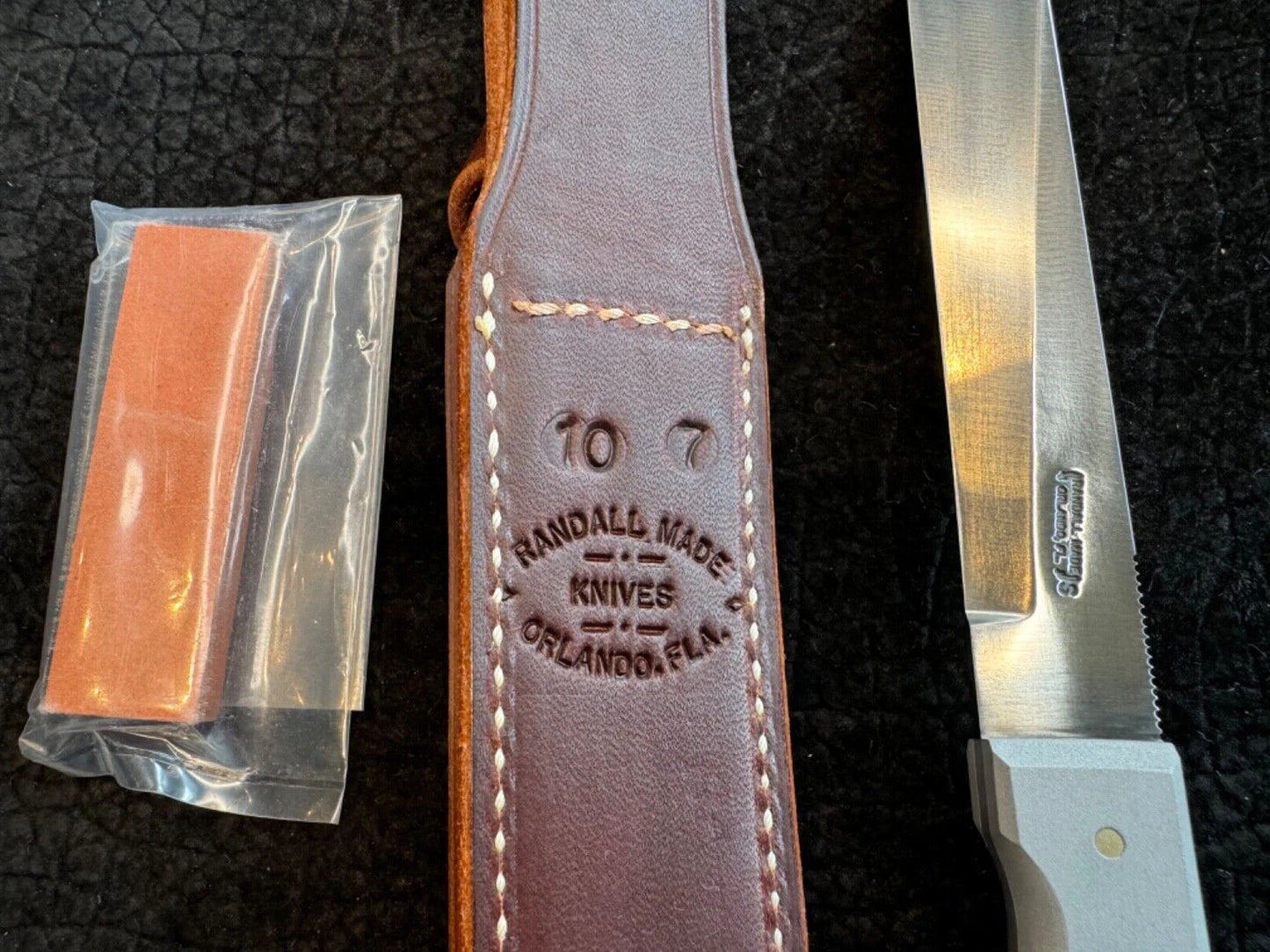 New in Paper Randall Knife Model 10-7 Fisherman Stainless Blade Aluminum Handle