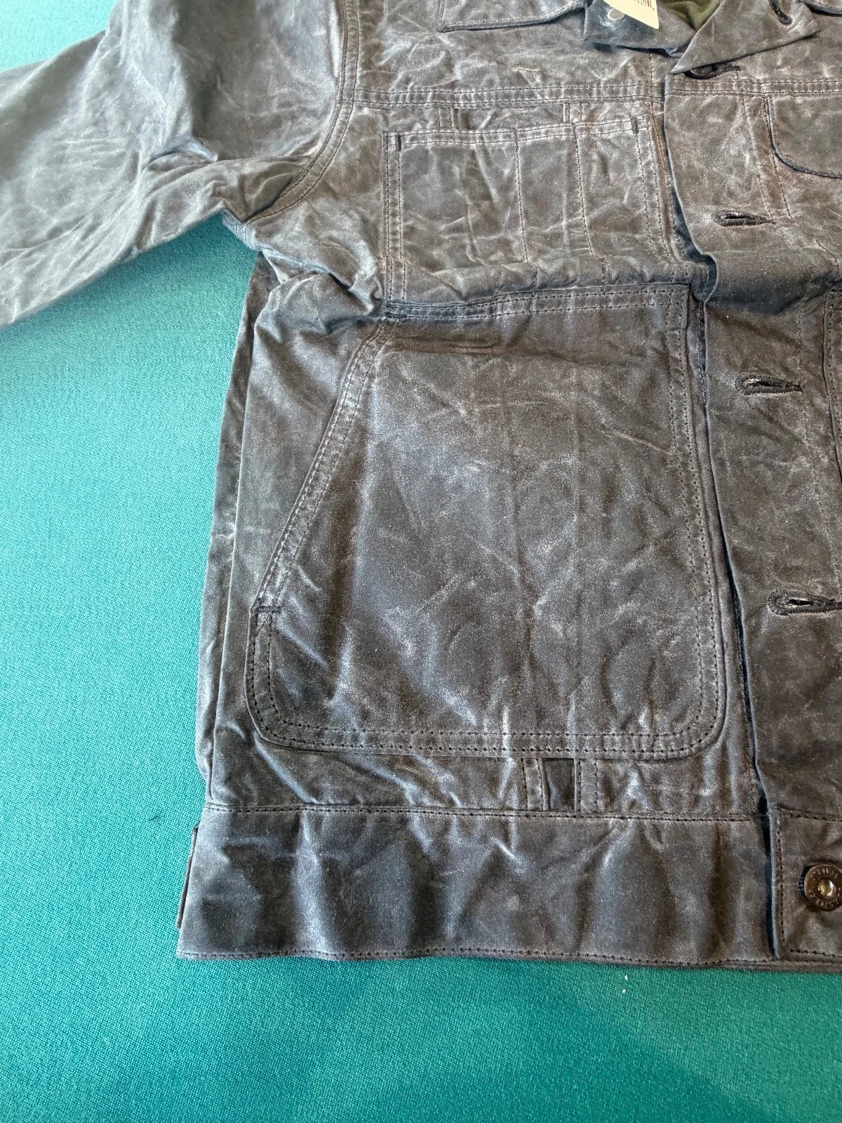 Filson Vintage NWT Short Lined Cruiser Jacket Soy Wax Black Gr # 10412 USA Rare Small