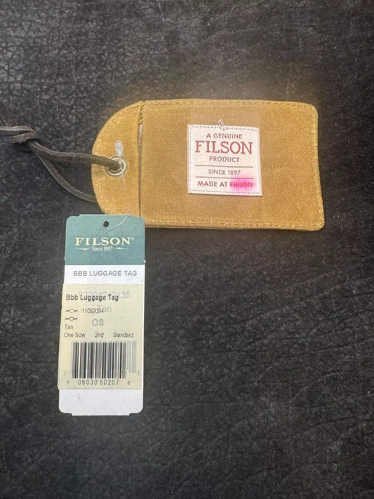 New with Tags Filson Tin Luggage Tag in Tin cloth with Clear window 11092094 2nd