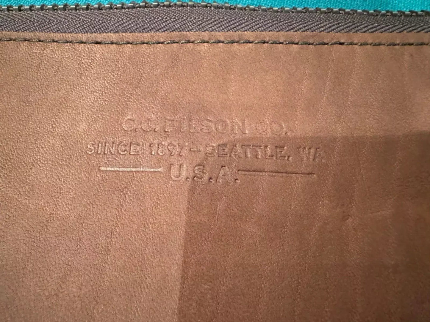 Filson Rugged Suede Large Pouch Made in USA New old stock 20063378