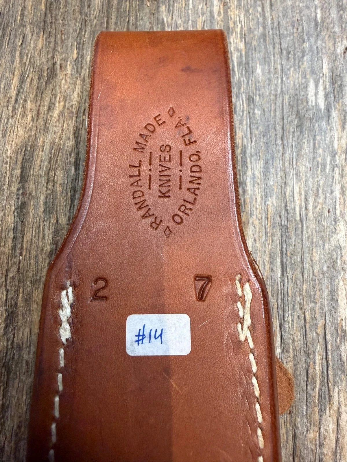 Vintage Randall Leather Knife Sheath Model 2-7 Pre 90’s Johnson era tuff find