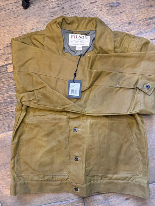 Rare NWT Filson Tin Cloth Short Lined Cruiser Large USA Made Dark Tan 11010762