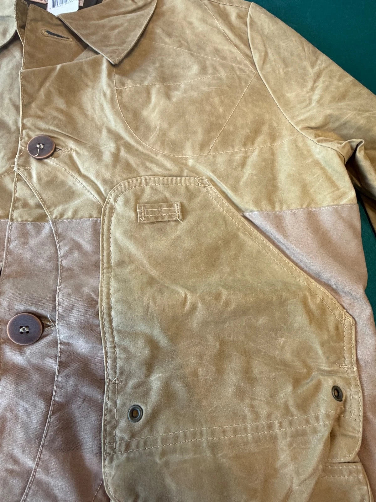 Filson Vintage NWT Light Field Coat Soy Wax Tan Large # 10458 USA Rare