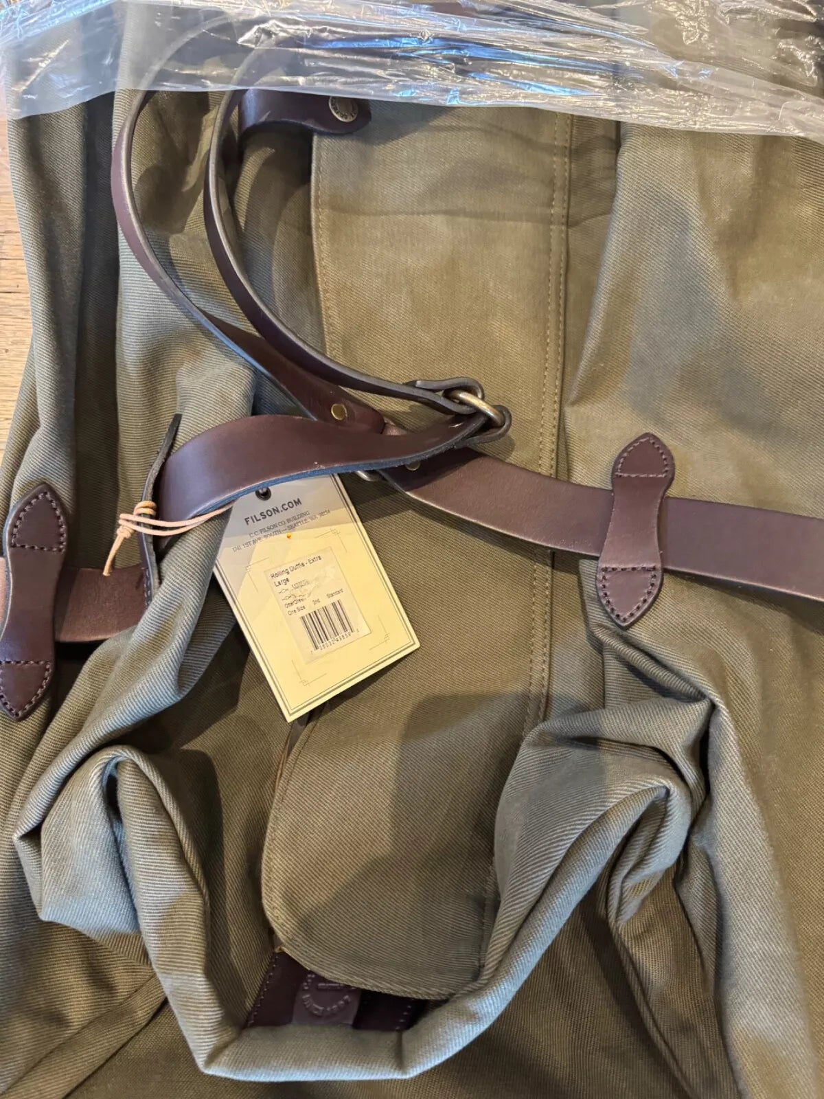 NWT Filson Filson XL Rugged Twill Rolling Duffle Bag Otter Green Rare 11070376