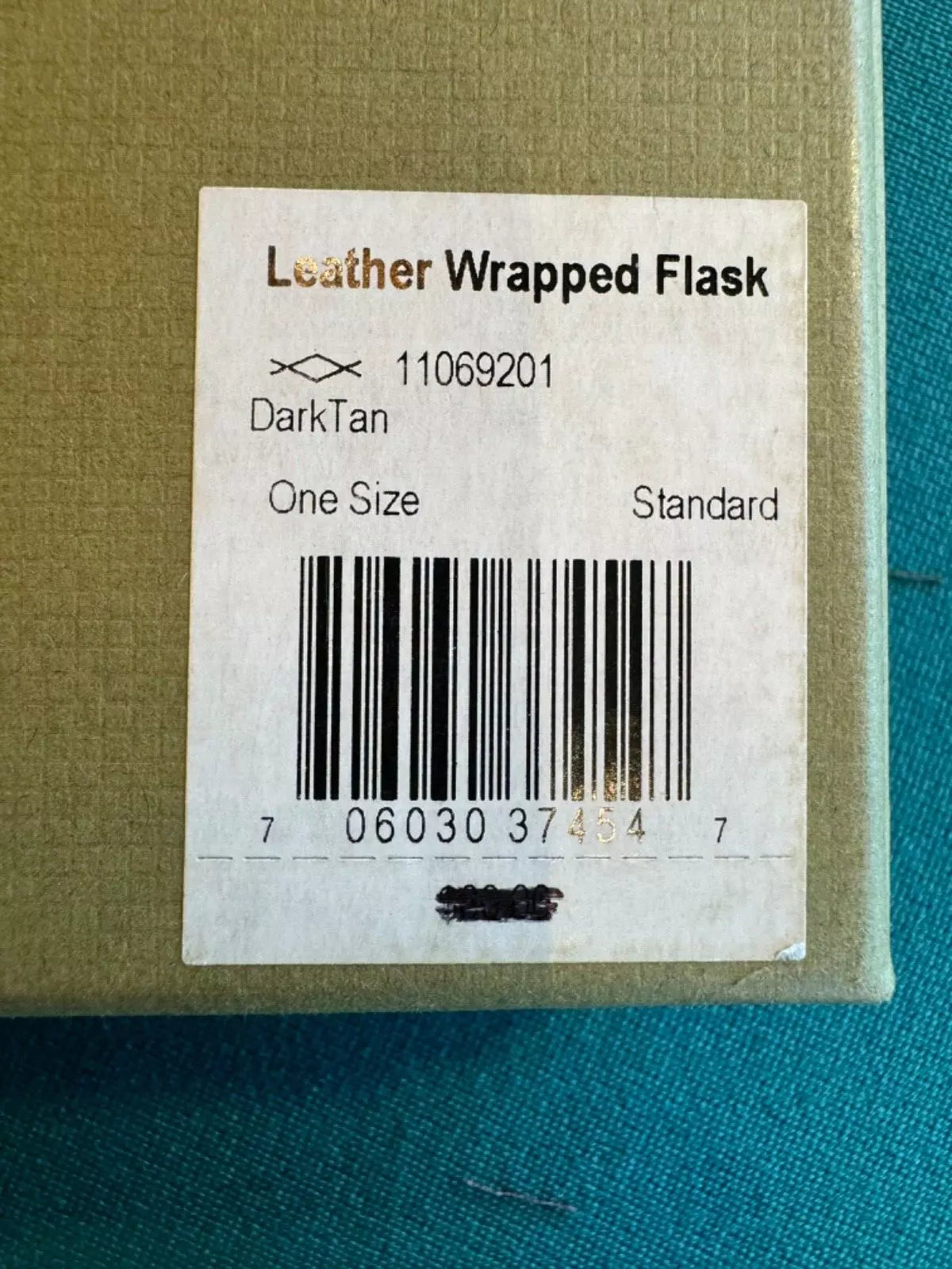 Rare Filson Dark Tan Leather Stainless Steel 6OZ Flask New in Box Rare Color and Condition 11069201